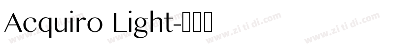 Acquiro Light字体转换